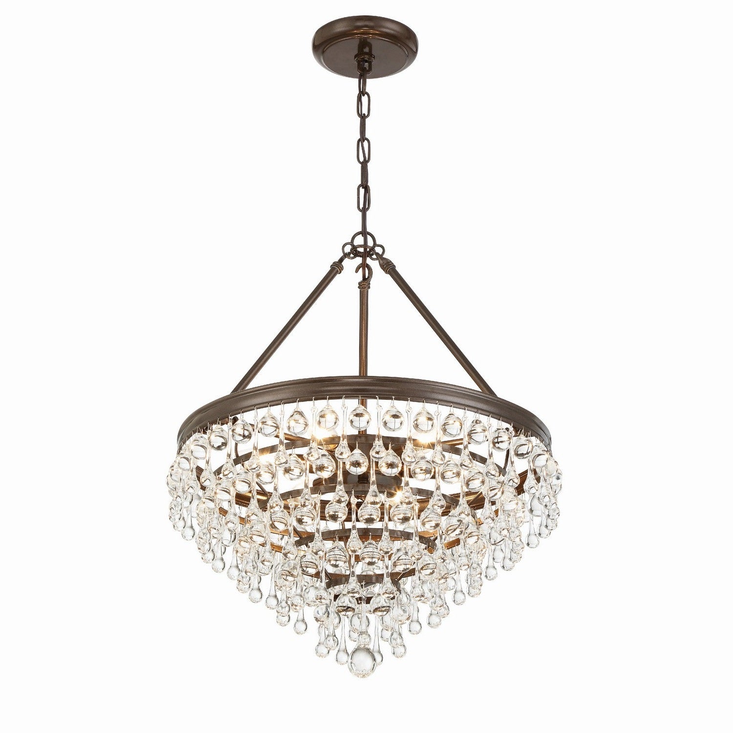 Crystorama - 136-VZ - Six Light Chandelier - Calypso - Vibrant Bronze