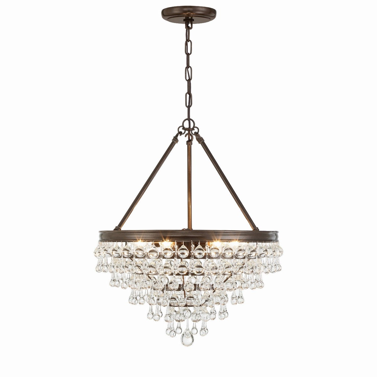 Crystorama - 136-VZ - Six Light Chandelier - Calypso - Vibrant Bronze
