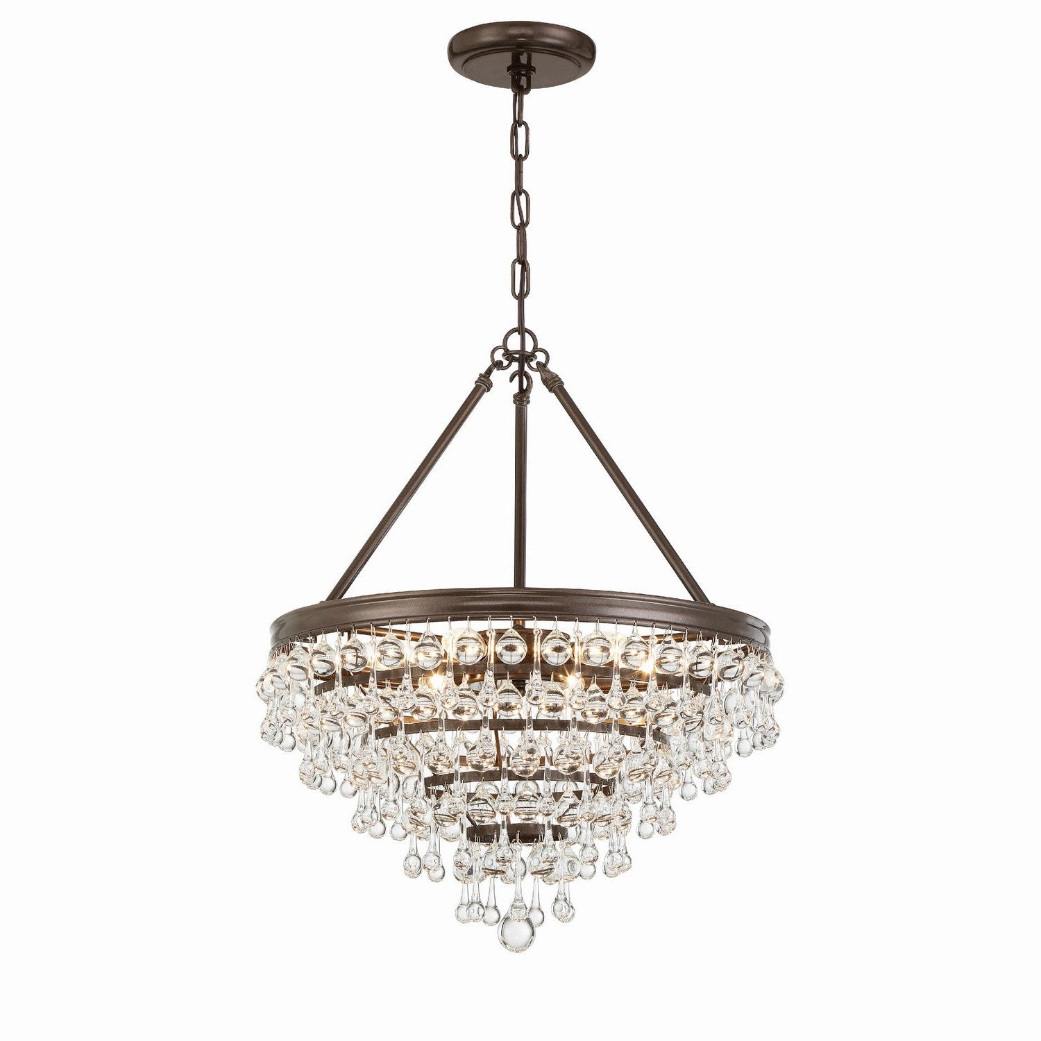 Crystorama - 136-VZ - Six Light Chandelier - Calypso - Vibrant Bronze