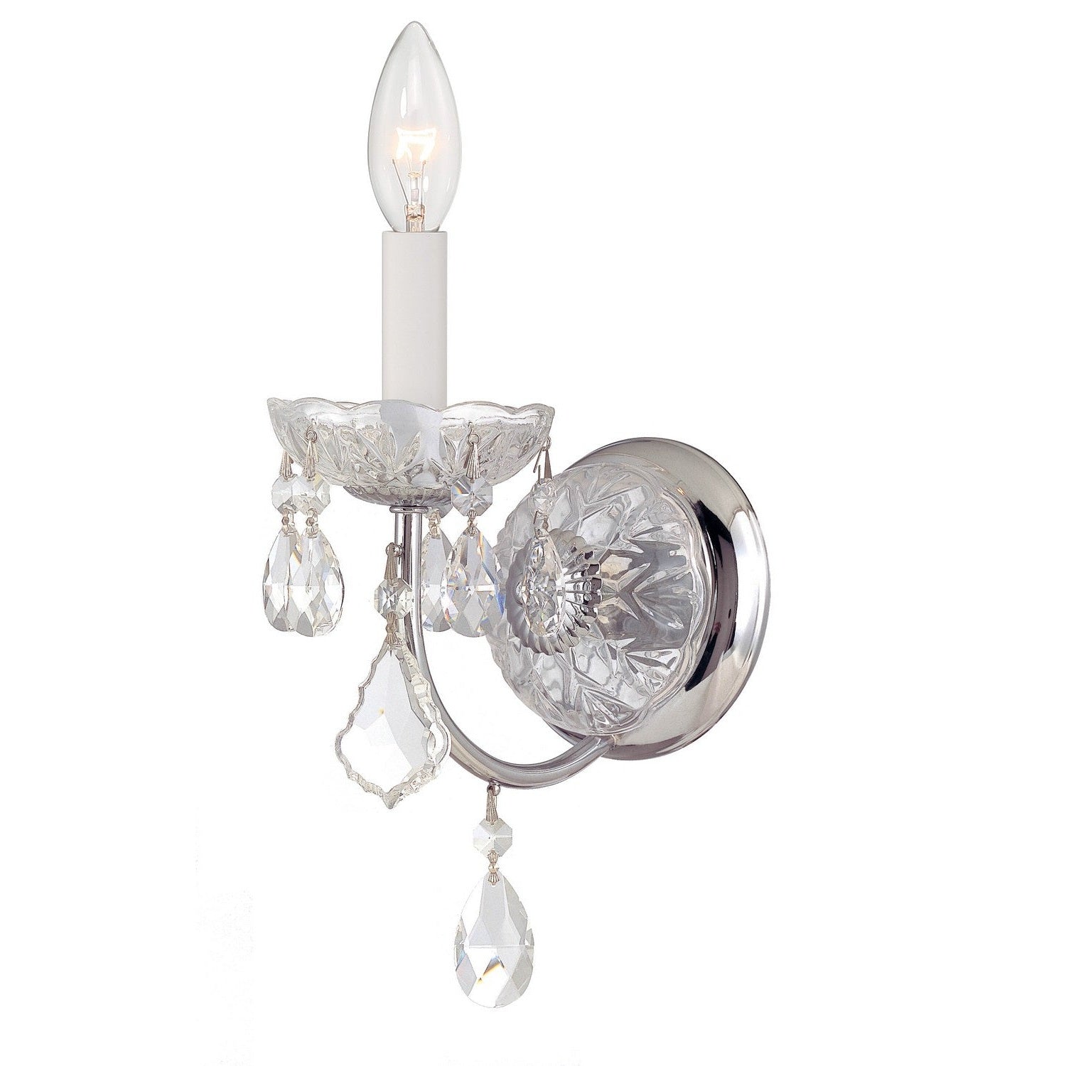 Crystorama - 3221-CH-CL-MWP - One Light Wall Sconce - Imperial - Polished Chrome