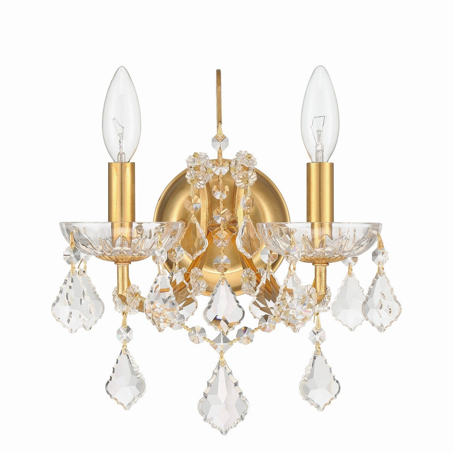 Crystorama - 4452-GA-CL-MWP - Two Light Wall Sconce - Filmore - Antique Gold