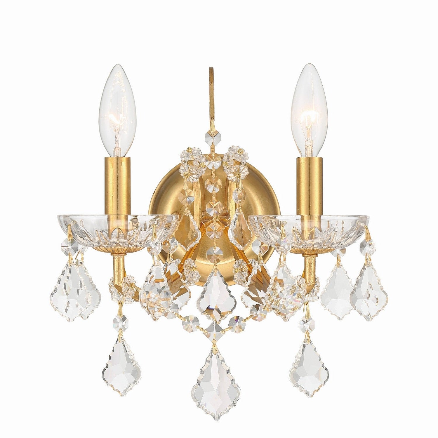 Crystorama - 4452-GA-CL-MWP - Two Light Wall Sconce - Filmore - Antique Gold