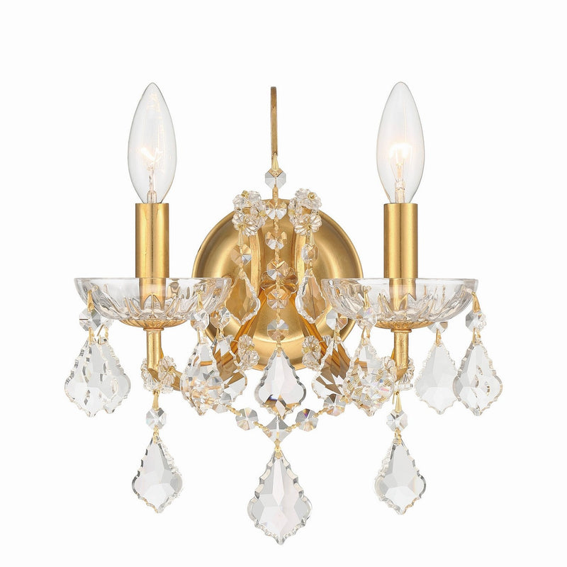 Crystorama - 4452-GA-CL-S - Two Light Wall Sconce - Filmore - Antique Gold