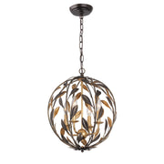 Crystorama - 504-EB-GA - Four Light Mini Chandelier - Broche - English Bronze + Antique Gold