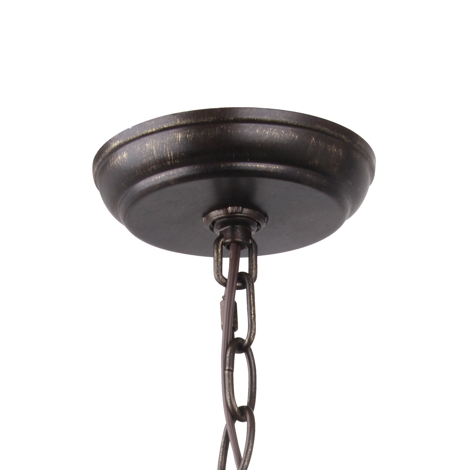 Crystorama - 506-EB-GA - Six Light Chandelier - Broche - English Bronze + Antique Gold