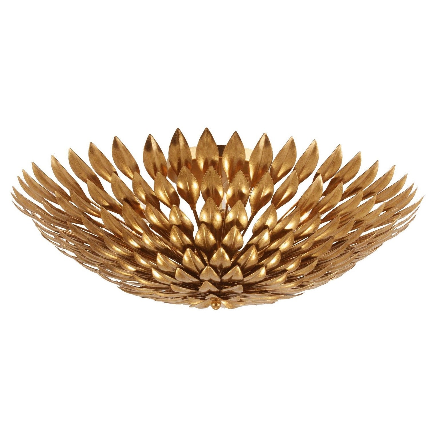 Crystorama - 507-GA - Six Light Flush Mount - Broche - Antique Gold