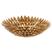 Crystorama - 507-GA - Six Light Flush Mount - Broche - Antique Gold