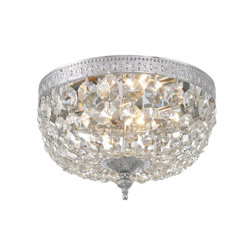 Crystorama - 708-CH-CL-MWP - Two Light Flush Mount - Ceiling Mount - Polished Chrome