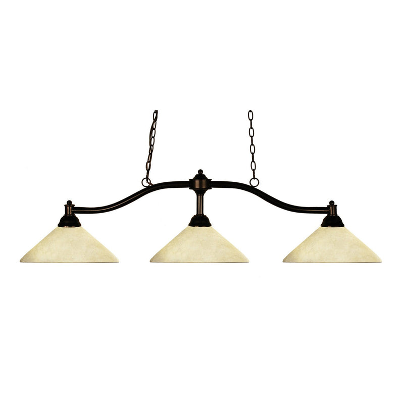 Z-Lite - 147BRZ-AGM14 - Three Light Billiard - Chance - Bronze