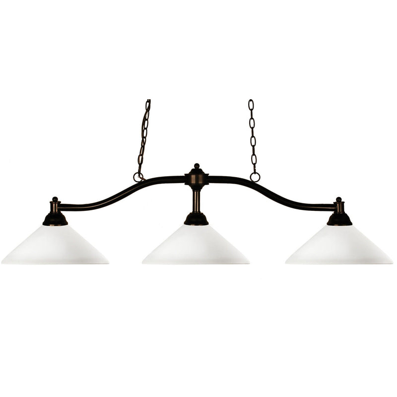 Z-Lite - 147BRZ-AMO14 - Three Light Billiard - Chance - Bronze