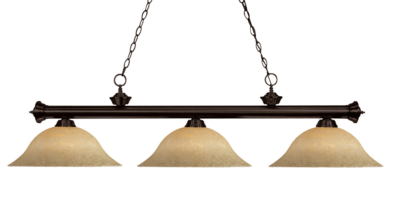 Z-Lite - 200-3BRZ-GM16 - Three Light Billiard - Riviera - Bronze