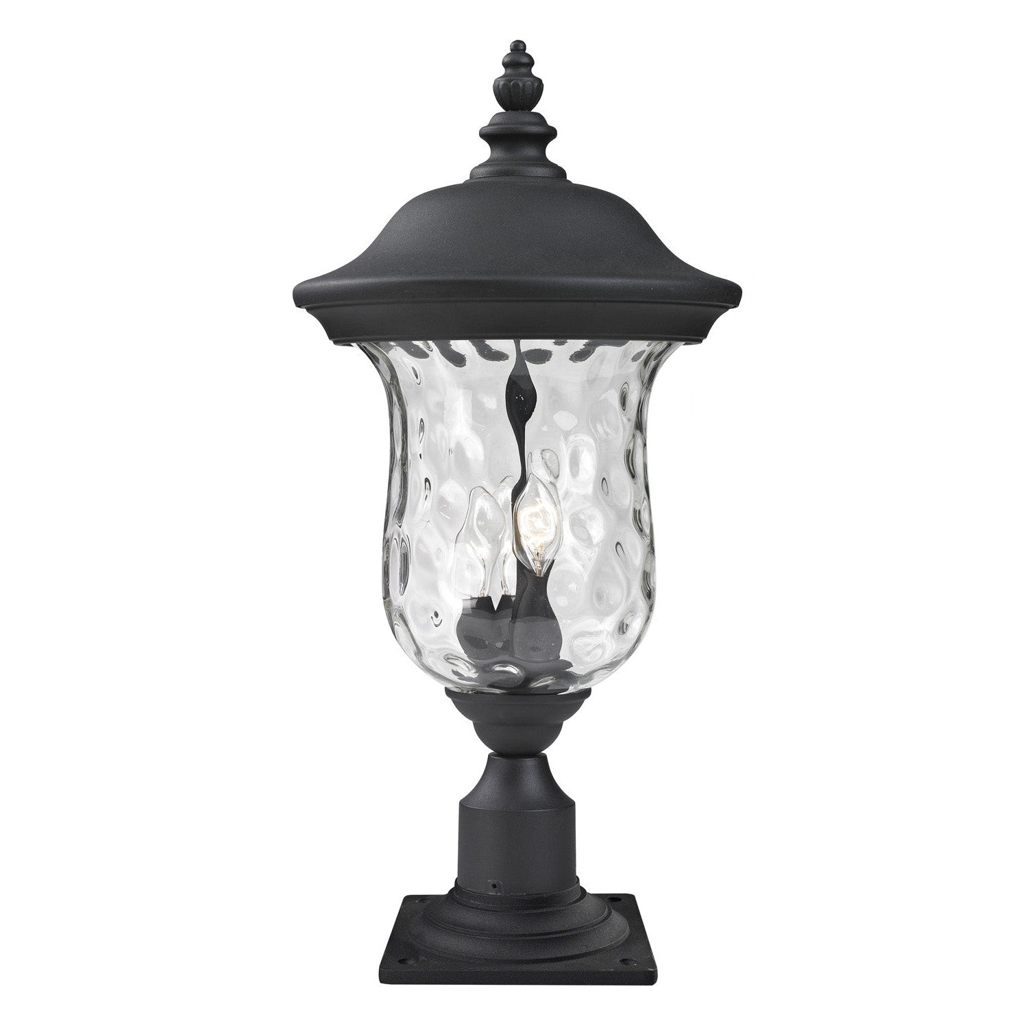 Z-Lite - 533PHB-533PM-BK - Three Light Outdoor Pier Mounted Fixture - Armstrong - Black