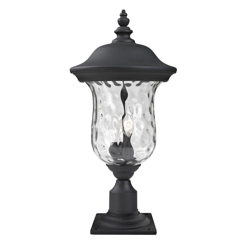 Z-Lite - 533PHB-533PM-BK - Three Light Outdoor Pier Mounted Fixture - Armstrong - Black