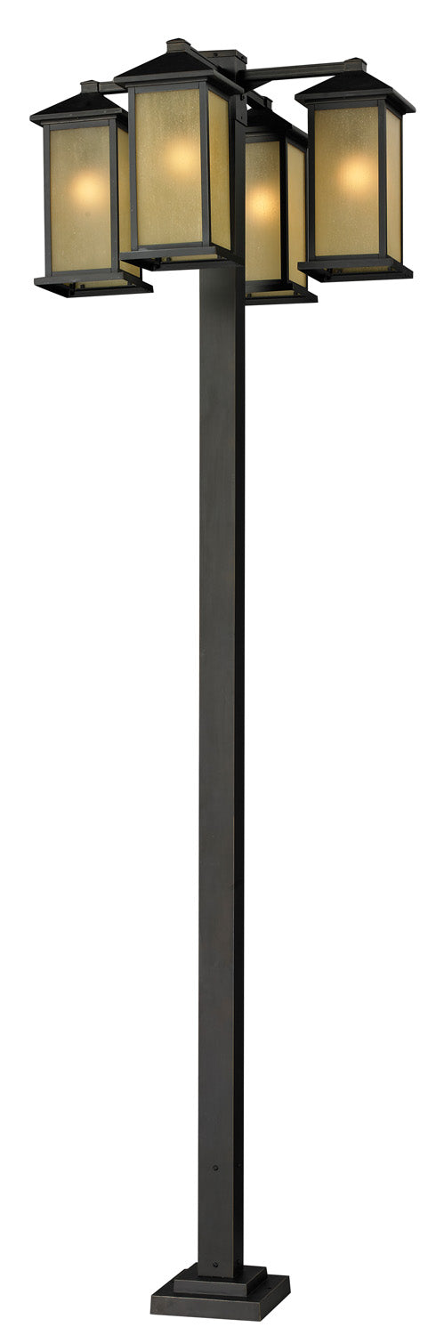 Z-Lite - 548-4-536P-ORB - Four Light Outdoor Post Mounted Fixture - Vienna - Oil Rubbed Bronze