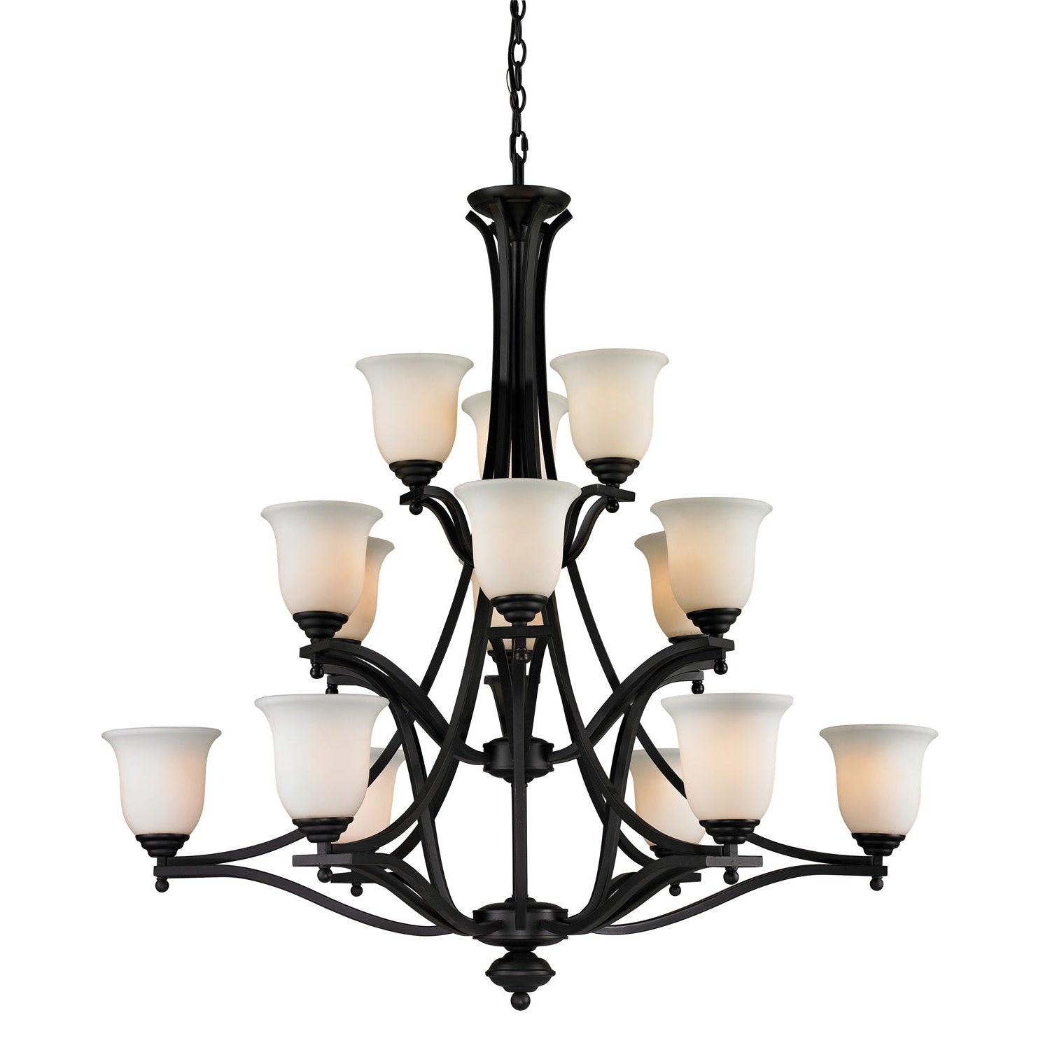Z-Lite - 703-15-MB - 15 Light Chandelier - Lagoon - Matte Black