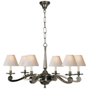 Visual Comfort Signature - AH 5010GM-NP - Six Light Chandelier - Myrna - Gun Metal