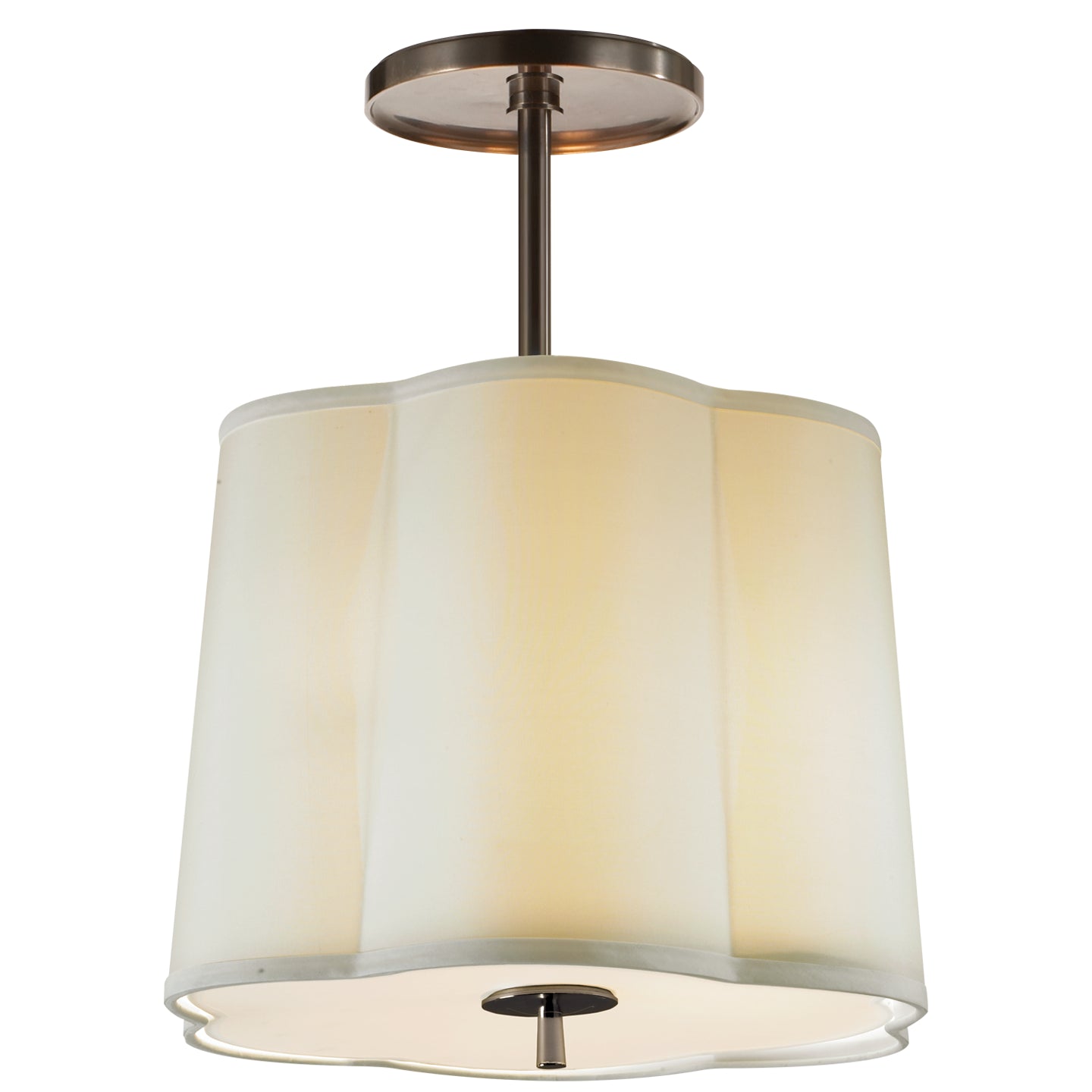Visual Comfort Signature - BBL 5016BZ-S - Three Light Pendant - Simple Scallop - Bronze