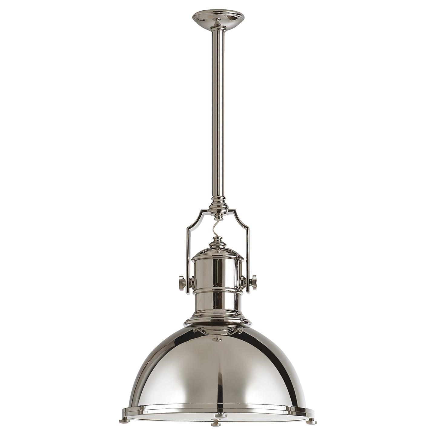 Visual Comfort Signature - CHC 5136PN-PN - One Light Pendant - Country Industrial - Polished Nickel