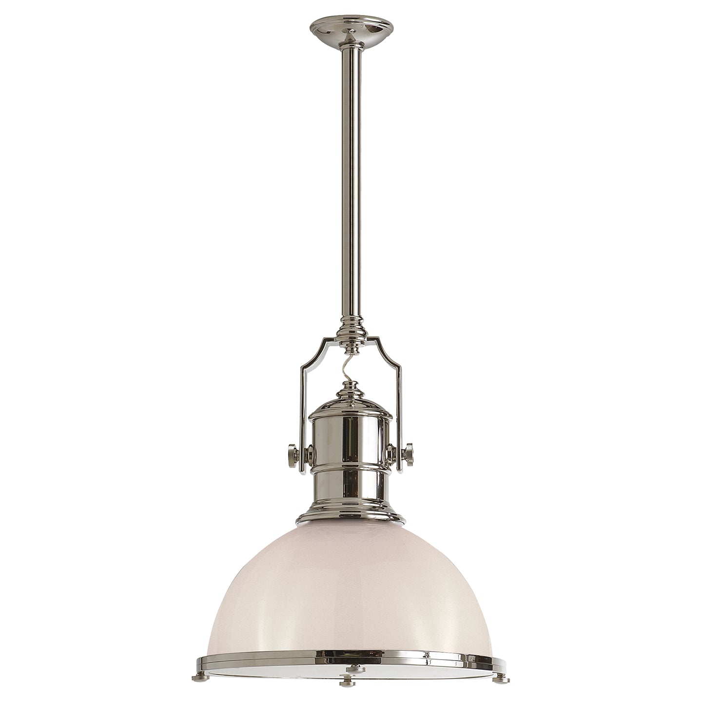 Visual Comfort Signature - CHC 5136PN-WG - One Light Pendant - Country Industrial - Polished Nickel