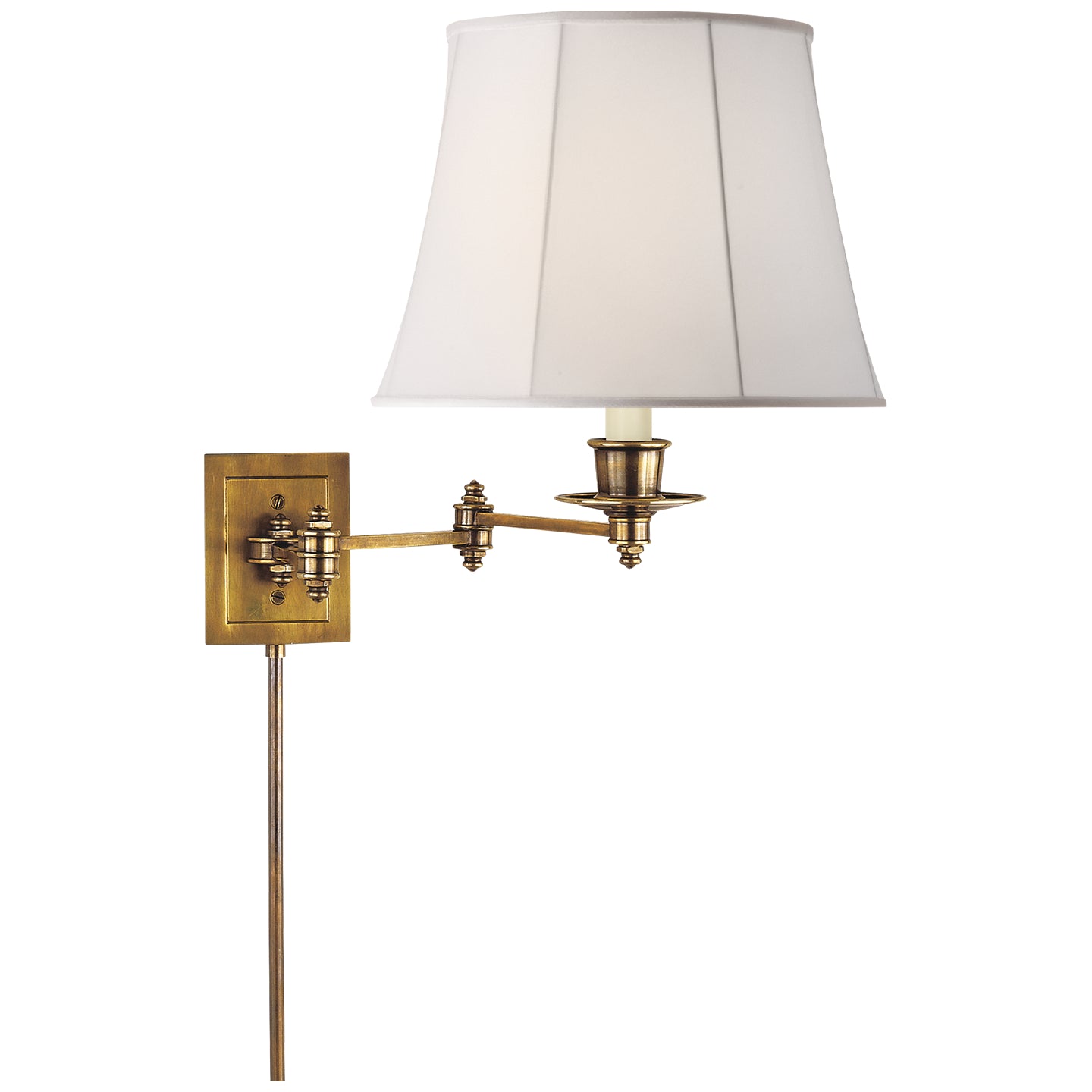 Visual Comfort Signature - S 2000HAB-L - One Light Swing Arm Wall Lamp - Swing Arm Sconce - Hand-Rubbed Antique Brass