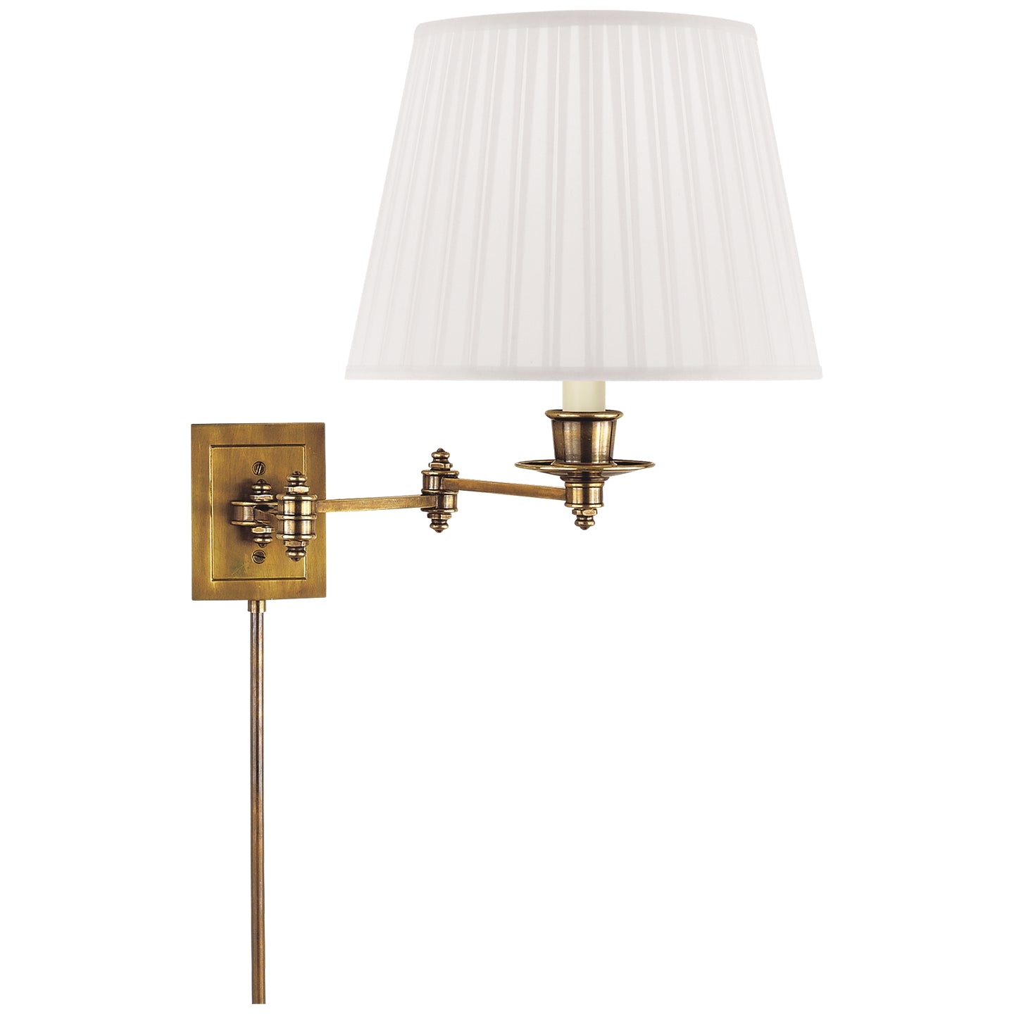 Visual Comfort Signature - S 2000HAB-S - One Light Swing Arm Wall Lamp - Swing Arm Sconce - Hand-Rubbed Antique Brass