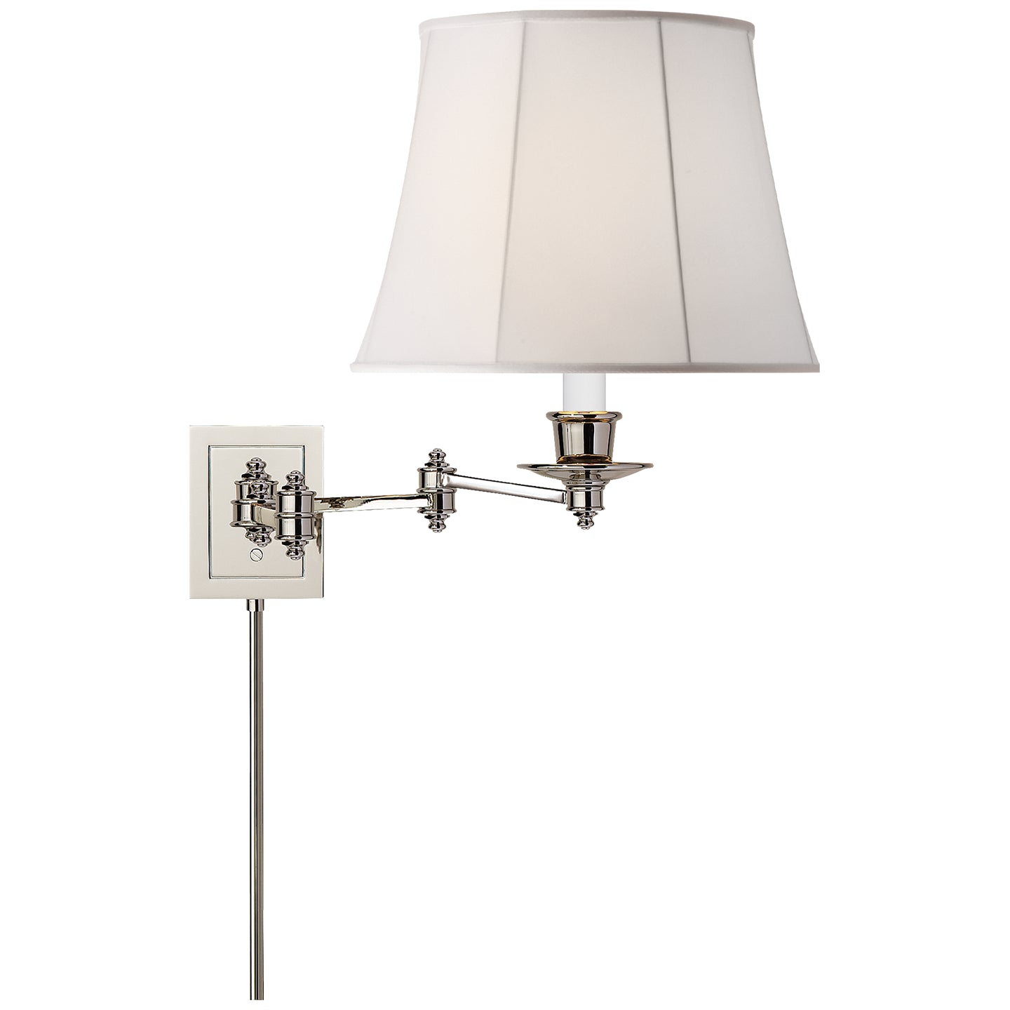 Visual Comfort Signature - S 2000PN-L - One Light Swing Arm Wall Lamp - Swing Arm Sconce - Polished Nickel