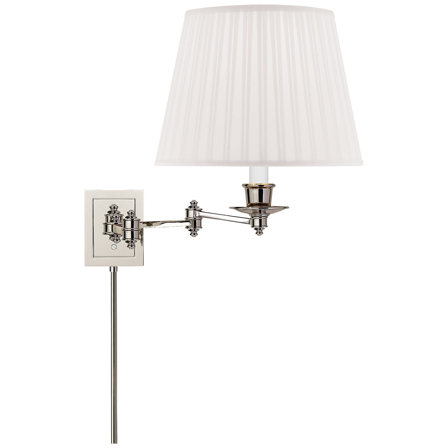 Visual Comfort Signature - S 2000PN-S - One Light Swing Arm Wall Lamp - Swing Arm Sconce - Polished Nickel