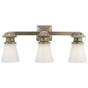 Visual Comfort Signature - SL 2153AN-WG - Three Light Wall Sconce - Ny Subway - Antique Nickel