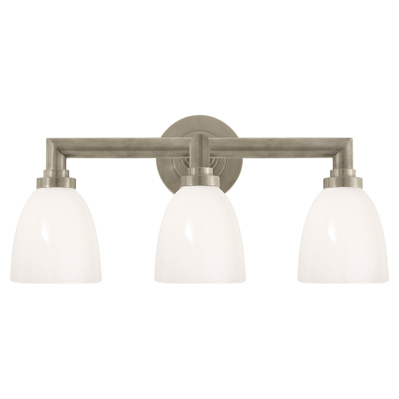 Visual Comfort Signature - SL 2843AN-WG - Three Light Bath Sconce - Wilton - Antique Nickel