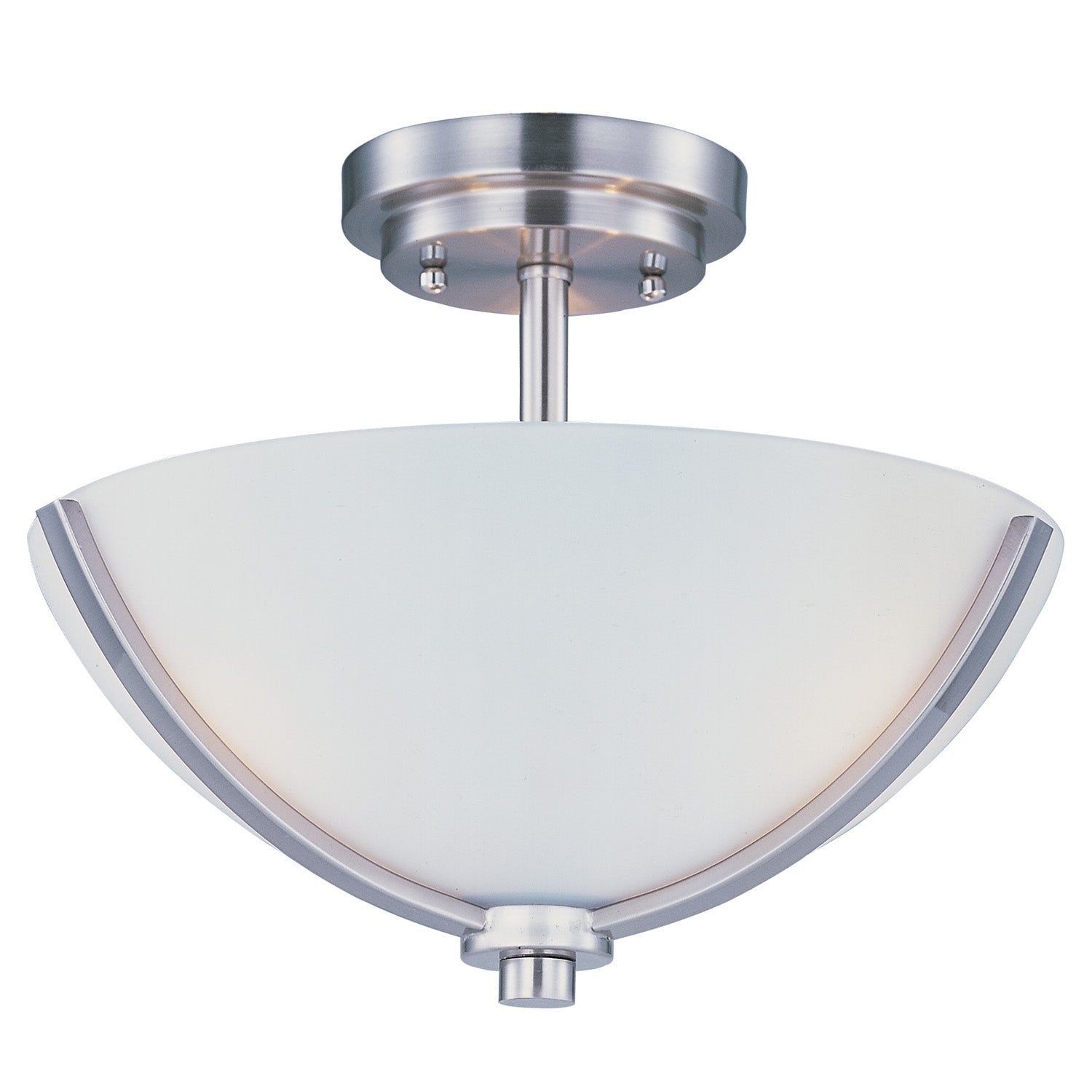Maxim - 20031SWSN - Three Light Semi-Flush Mount - Deven - Satin Nickel