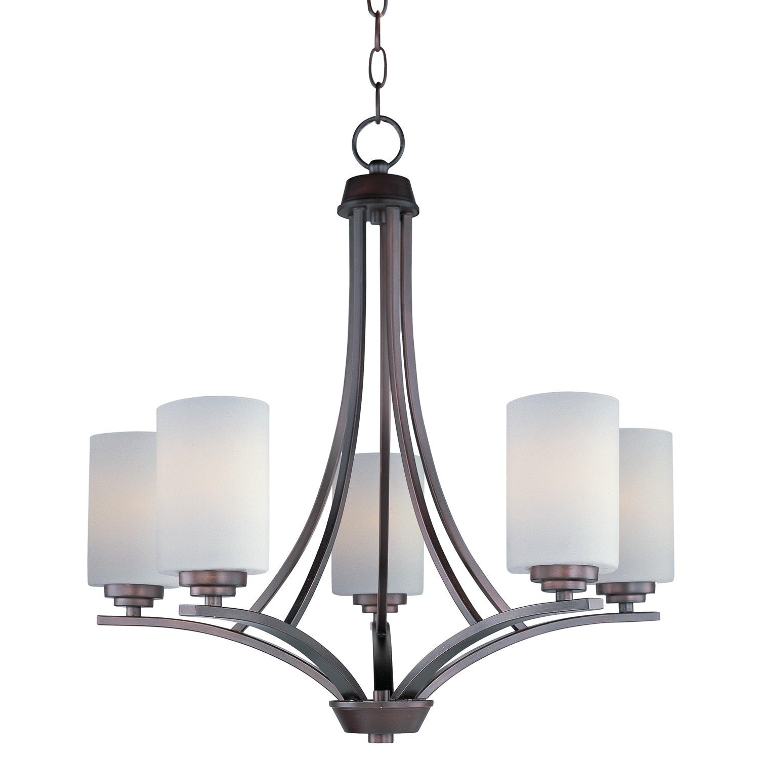 Maxim - 20035SWOI - Five Light Chandelier - Deven - Oil Rubbed Bronze