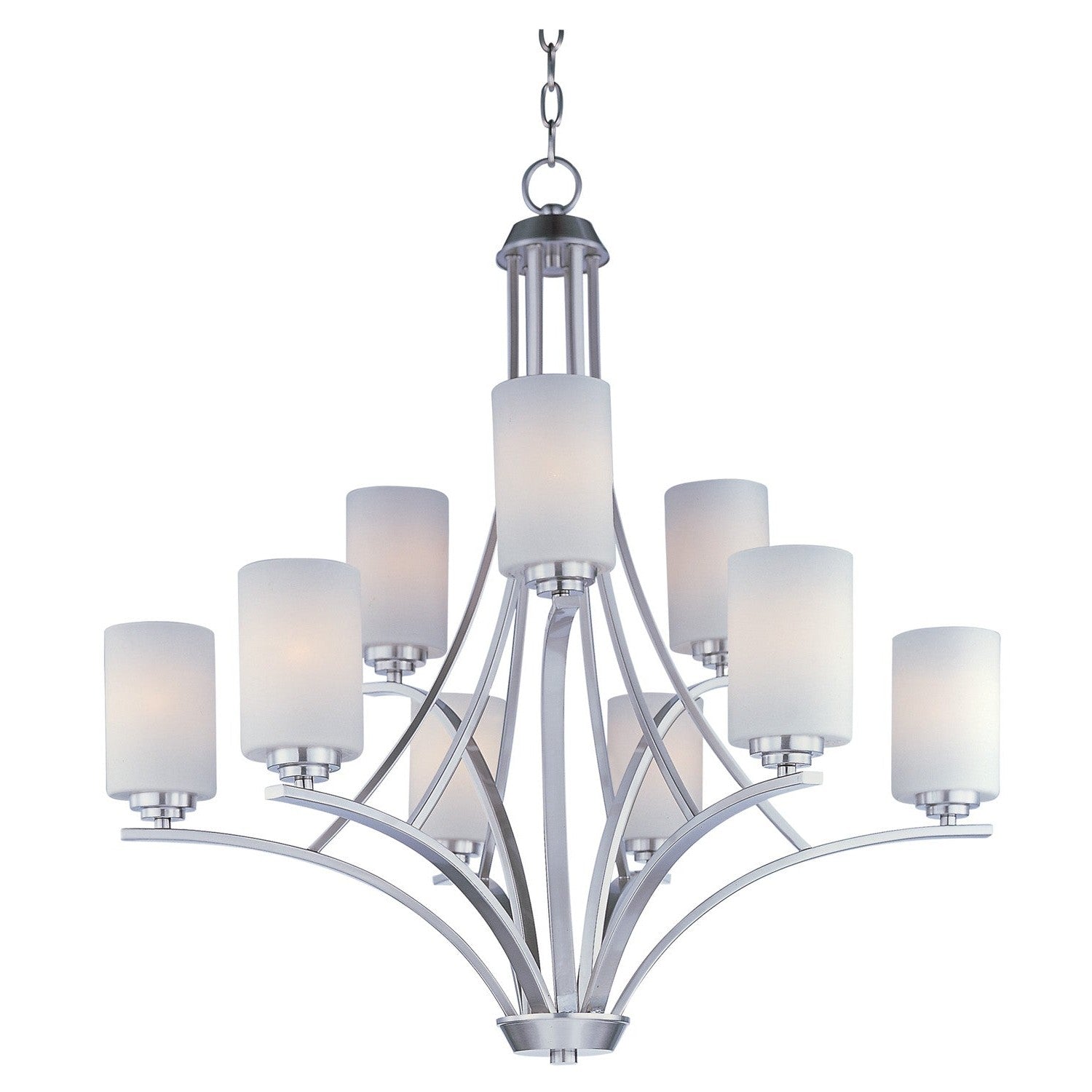 Maxim - 20036SWSN - Nine Light Chandelier - Deven - Satin Nickel
