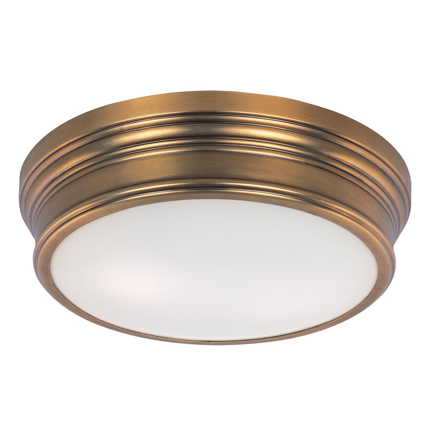 Maxim - 22370SWNAB - Two Light Flush Mount - Fairmont - Natural Aged Brass