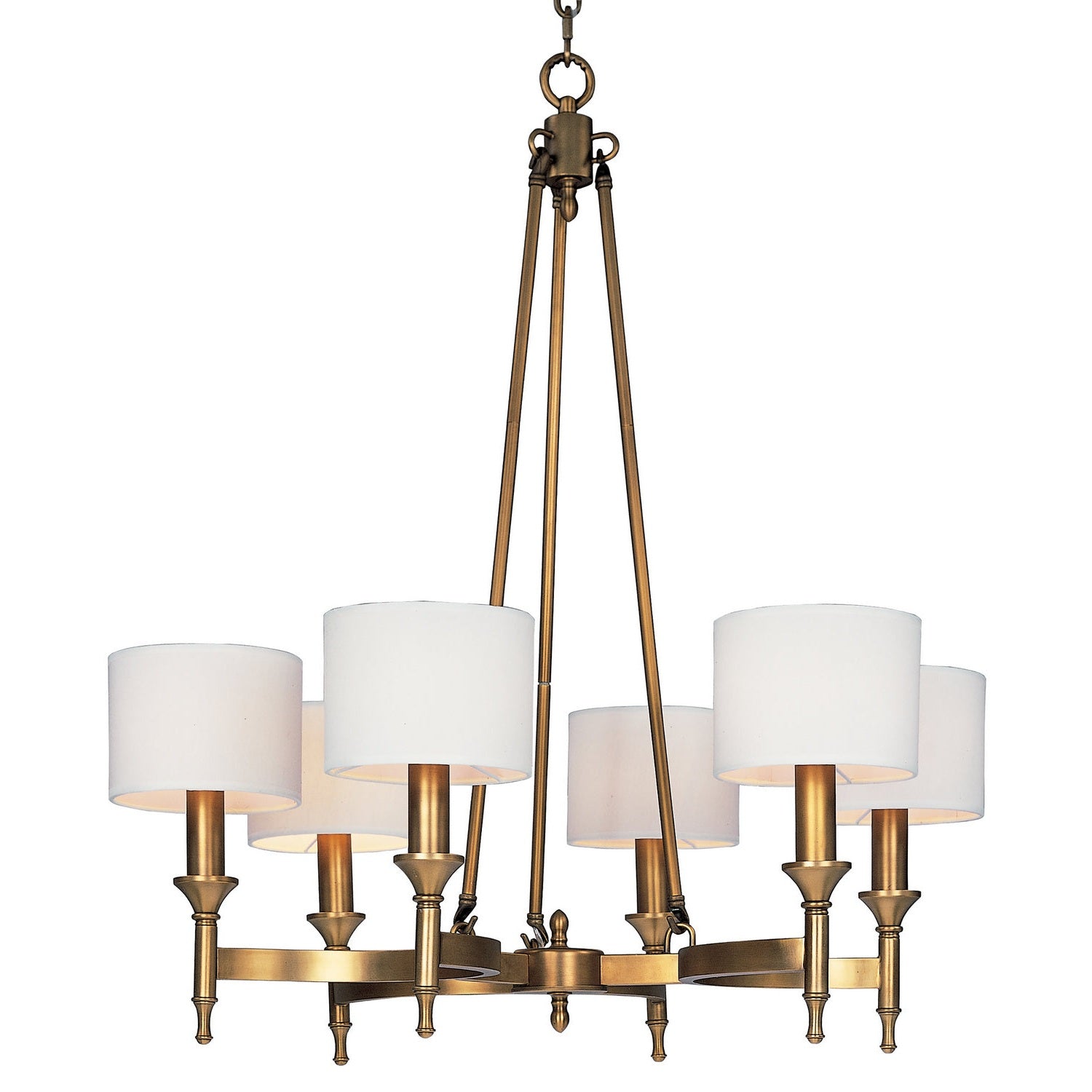 Maxim - 22375OMNAB - Six Light Chandelier - Fairmont - Natural Aged Brass