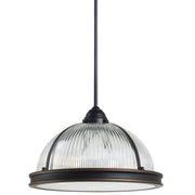 Generation Lighting - 65062-715 - Three Light Pendant - Pratt Street Prismatic - Autumn Bronze