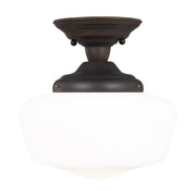 Generation Lighting - 77436-710 - One Light Semi-Flush Mount - Academy - Bronze