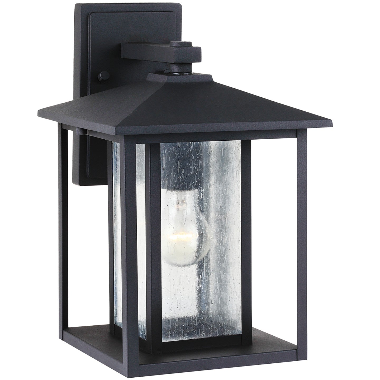 Generation Lighting - 88027-12 - One Light Outdoor Wall Lantern - Hunnington - Black