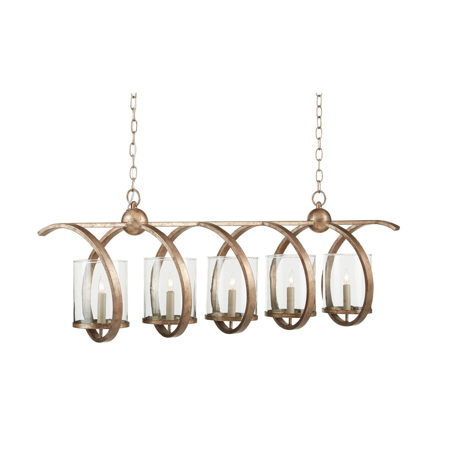 Currey and Company - 9915 - Five Light Chandelier - Maximus Collection - Pyrite Bronze