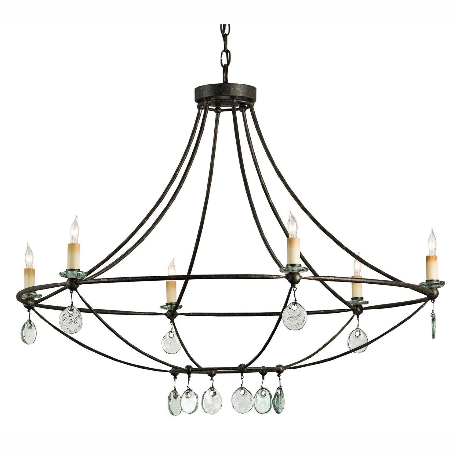 Currey and Company - 9921 - Six Light Chandelier - Novella Collection - Mayfair