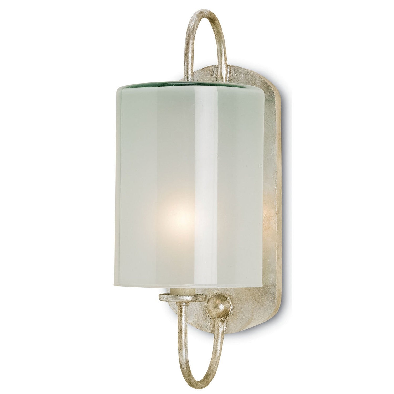 Currey and Company - 5129 - One Light Wall Sconce - Glacier Collection - Silver Leaf