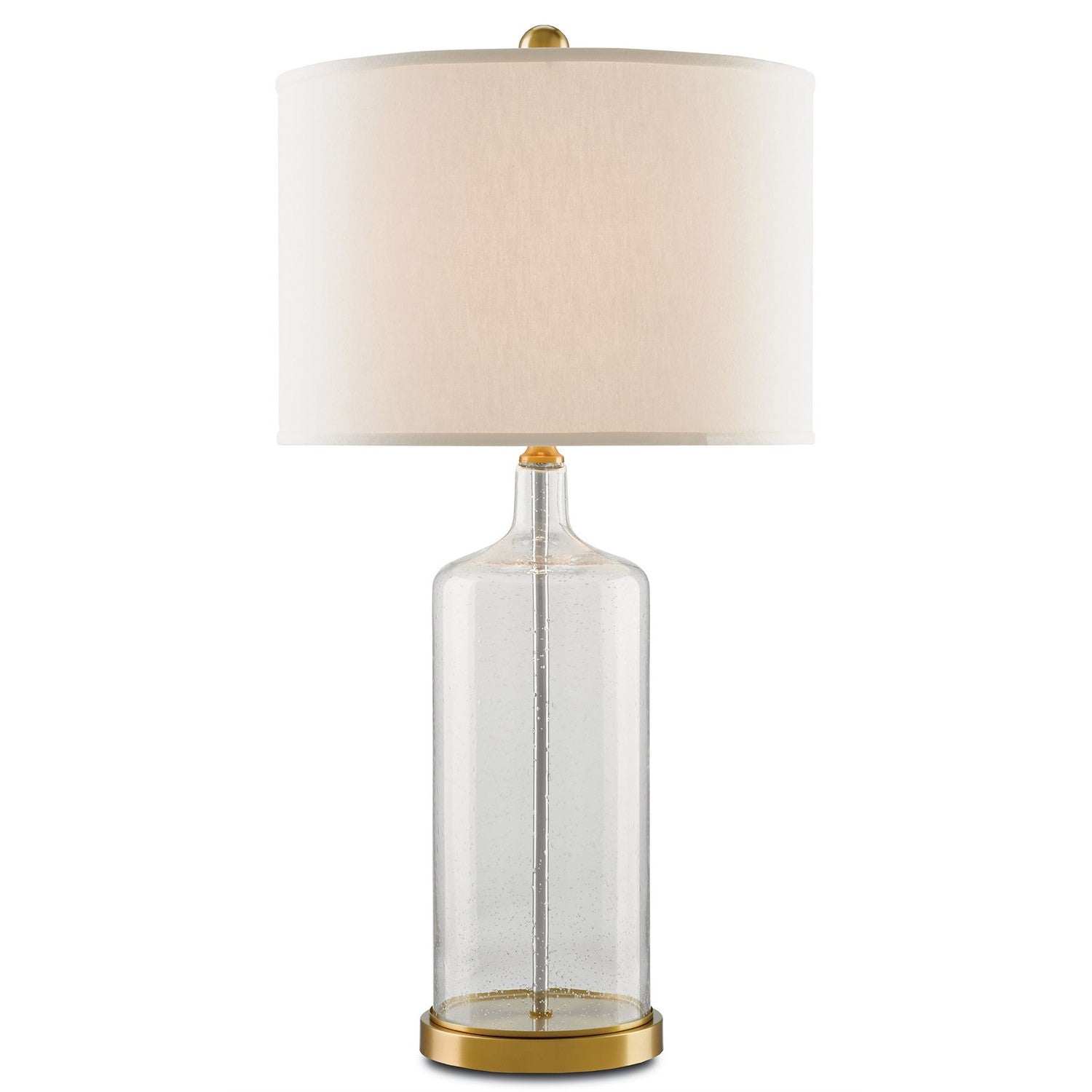 Currey and Company - 6510 - One Light Table Lamp - Hazel Table Lamp - Clear Seeded Glass/Brass