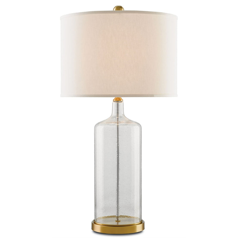 Currey and Company - 6510 - One Light Table Lamp - Hazel Table Lamp - Clear Seeded Glass/Brass