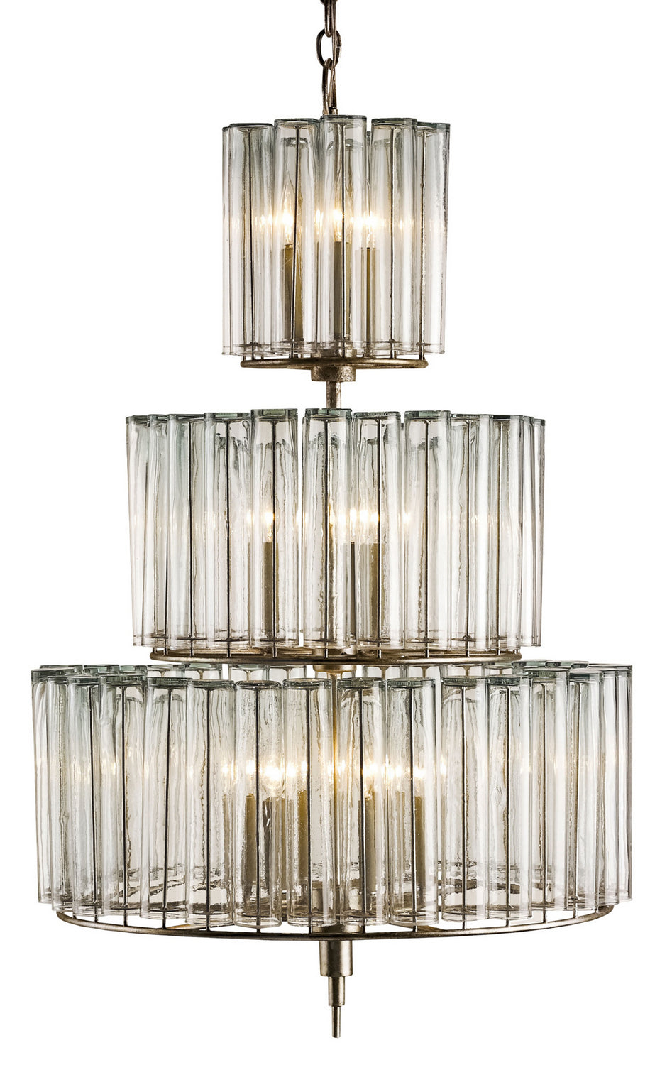 Currey and Company - 9309 - 12 Light Chandelier - Bevilacqua Collection - Silver Leaf