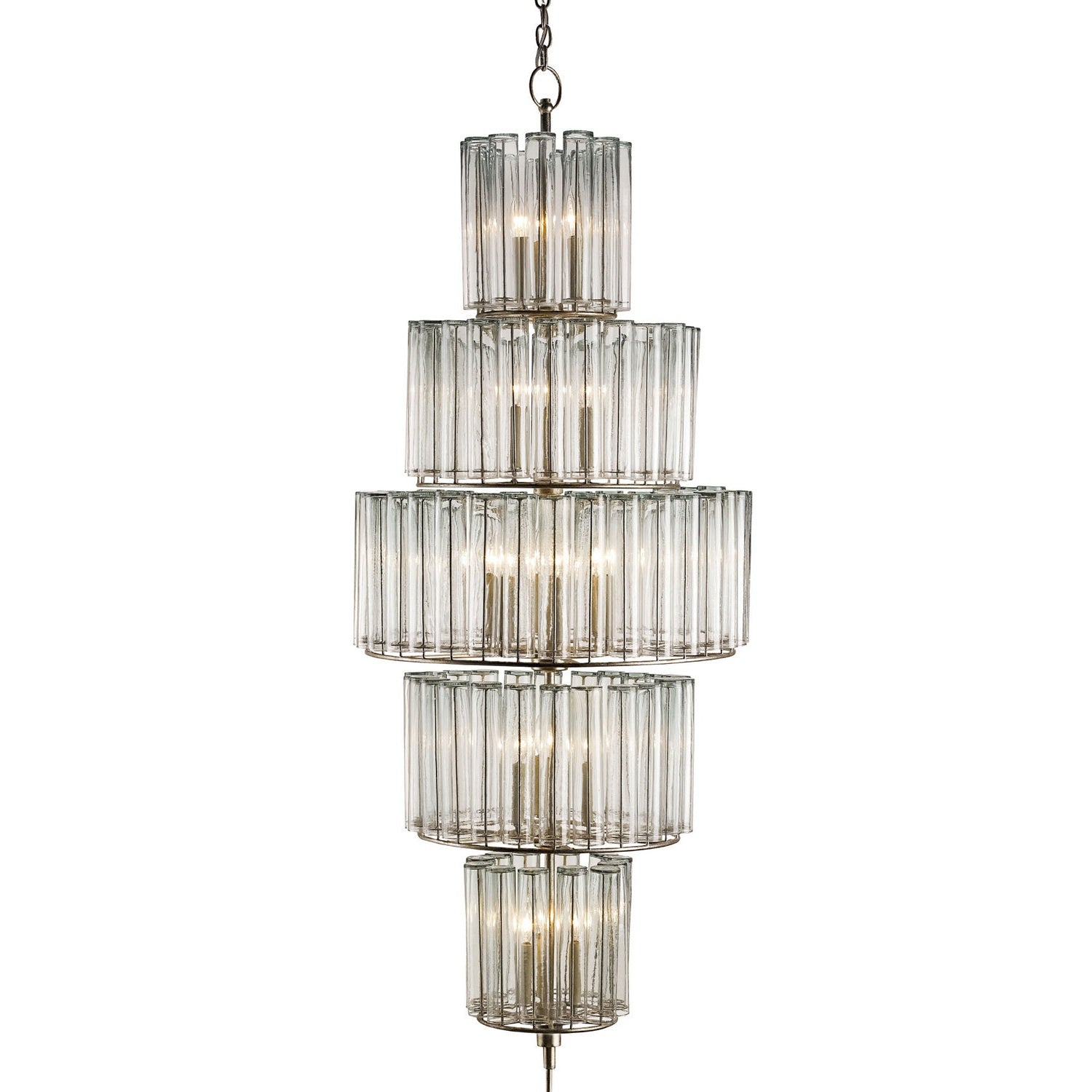 Currey and Company - 9311 - 18 Light Chandelier - Bevilacqua Collection - Silver Leaf