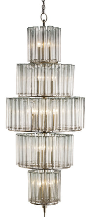 Currey and Company - 9311 - 18 Light Chandelier - Bevilacqua Collection - Silver Leaf