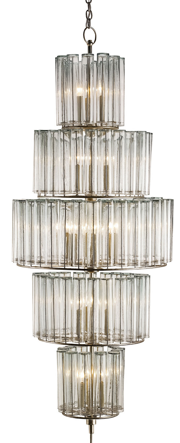 Currey and Company - 9311 - 18 Light Chandelier - Bevilacqua Collection - Silver Leaf