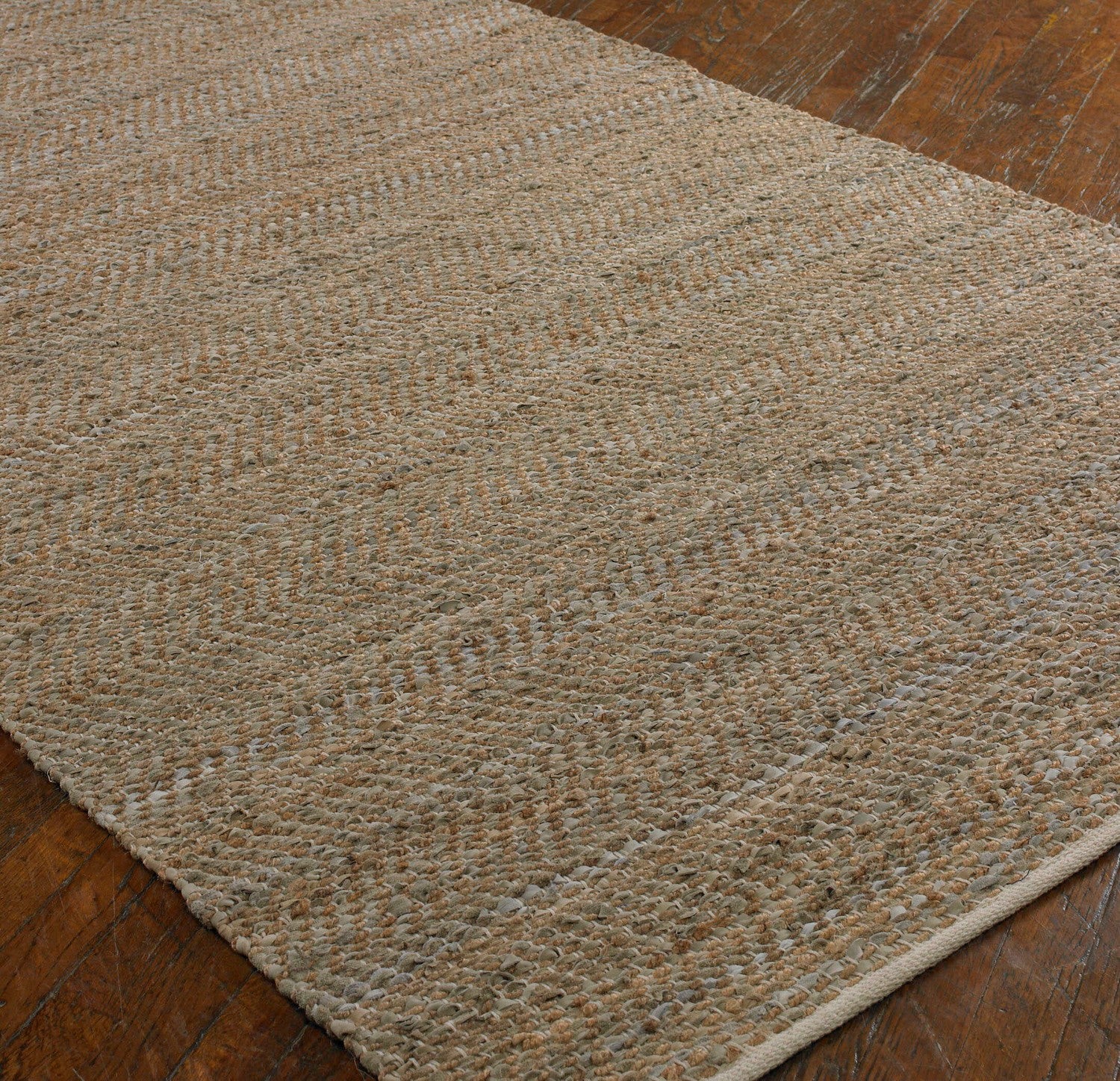 Uttermost - 73052-8 - Rug - Tobais - Beige And Gray Leather/Hemp