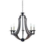 Craftmade - 35125-WP - Five Light Chandelier - Winton - Weathered Pine