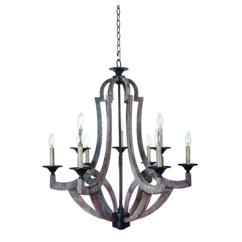 Craftmade - 35129-WP - Nine Light Chandelier - Winton - Weathered Pine