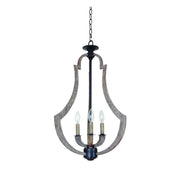 Craftmade - 35133-WP - Three Light Foyer - Winton - Weathered Pine